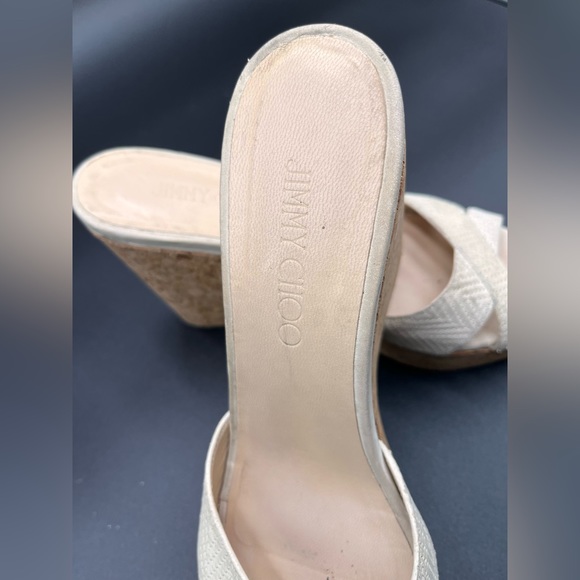 Jimmy Choo Wedge Slide Platform Sandals - Picture 3 of 9